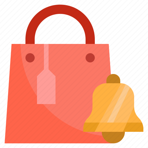 Shopping, bag, online, bell, ring icon - Download on Iconfinder