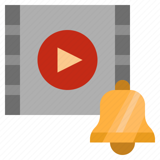 Video, player, movie, bell, ring icon - Download on Iconfinder