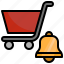 cart, shopping, online, store, bell, ring 