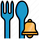 food, dinner, fork, spoon, bell
