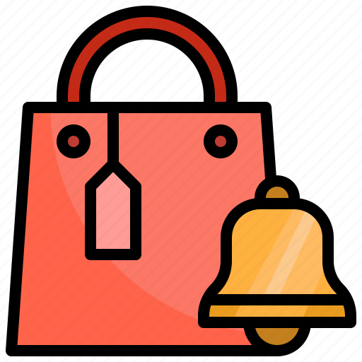 Shopping, bag, online, bell, ring icon - Download on Iconfinder