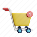 shopping, cart, 1 
