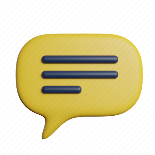 Chat, bubble, comment, sms, conversation 3D illustration - Download on Iconfinder