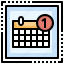 calendar, time, date, organization, notifications 