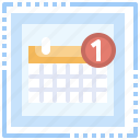 calendar, time, date, organization, notifications