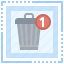 garbage, trash, bin, notification, ui