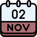 calendar, november, two, 2, date, monthly, time, month, schedule