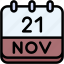 calendar, november, twenty, one, date, monthly, time, month, schedule 