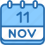 calendar, november, eleven, date, monthly, time, and, month, schedule 