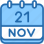 calendar, november, twenty, one, date, monthly, time, and, month, schedule 