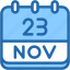 calendar, november, twenty, three, date, monthly, time, and, month, schedule 