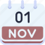 calendar, november, one, 1, date, monthly, time, month, schedule 