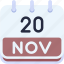 calendar, november, twenty, date, monthly, time, and, month, schedule 