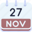 calendar, november, twenty, seven, date, monthly, time, month, schedule 