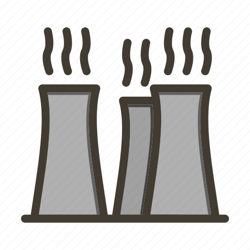 Chimneys, factory, power, plant, energy icon - Download on Iconfinder