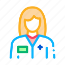 aid, doctor, equipment, hat, pulse, stethoscope, woman