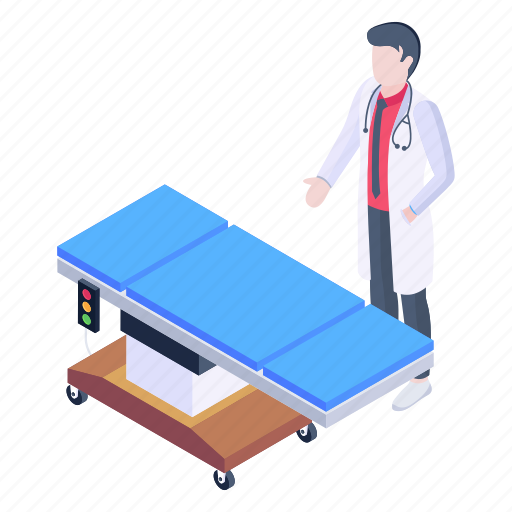 Patient bed, stretcher, gurney, hospital bed, medical bed icon - Download on Iconfinder