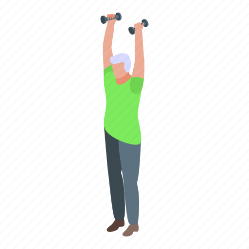 Nursing, home, morning, exercise, isometric icon - Download on Iconfinder