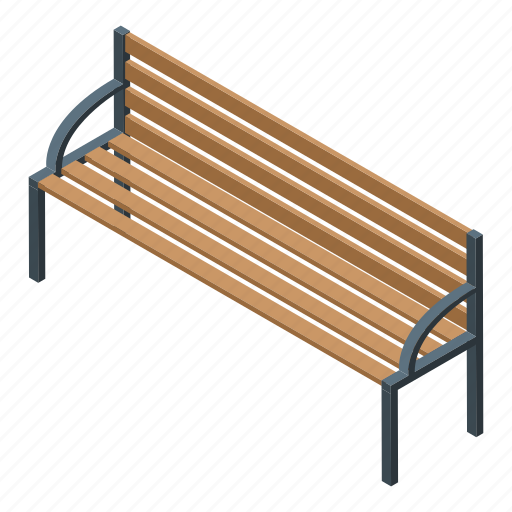 Nursing, home, bench, isometric icon - Download on Iconfinder