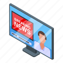nursing, home, tv, breaking, news, isometric