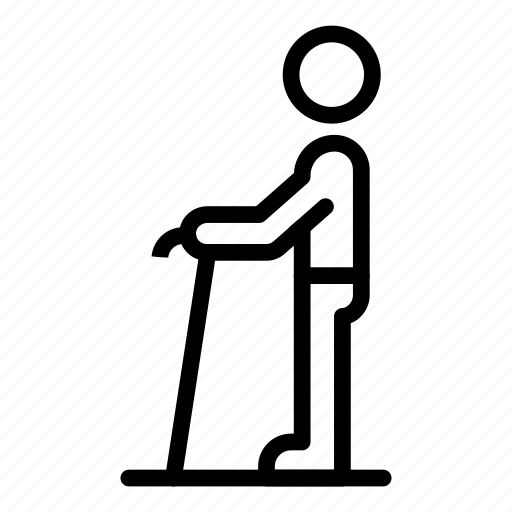 Grandfather, walking, stick icon - Download on Iconfinder