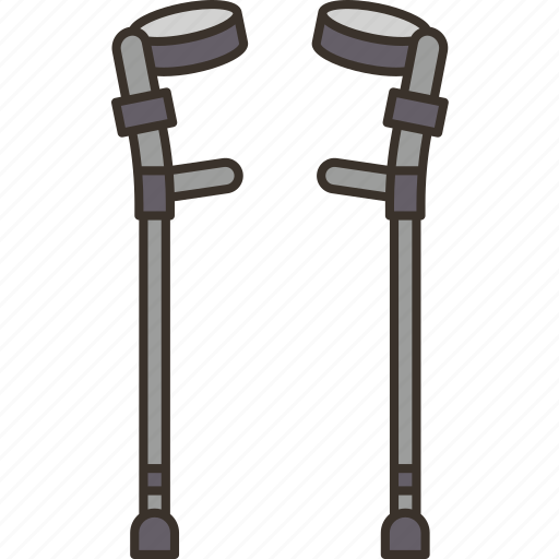 Crutches, recovery, rehabilitation, support, healthcare icon - Download on Iconfinder
