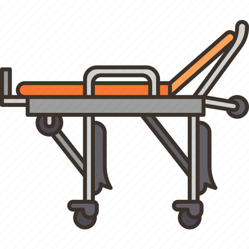 Stretcher, emergency, bed, wheel, hospital icon - Download on Iconfinder