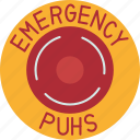 emergency, button, alarm, help, pressing