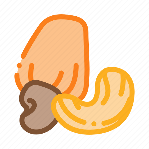 Cashew, chestnut, different, food, linear, nut, signs icon - Download on Iconfinder