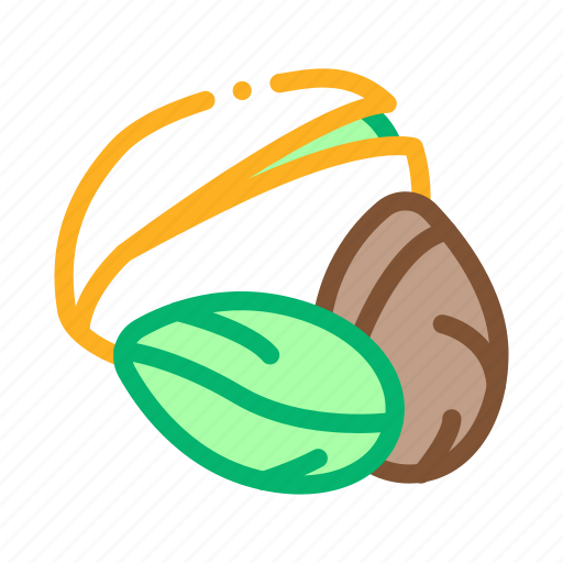 Chestnut, different, food, linear, nut, pistachio, signs icon - Download on Iconfinder