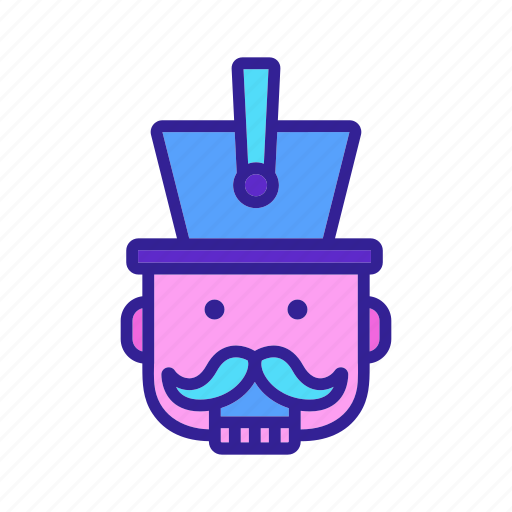 Ancient, contour, hat, moustaches, nutcracker, soldier icon - Download on Iconfinder