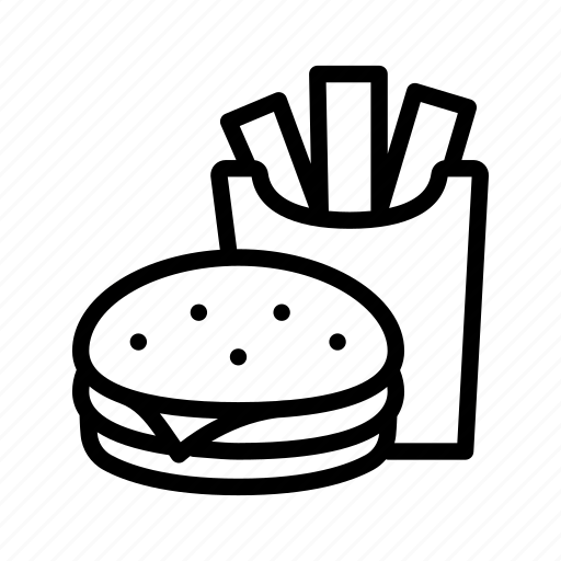 Burger, cheeseburger, fast, food, french, fries, nutrition icon - Download on Iconfinder