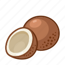 coconut, nuts, shell 