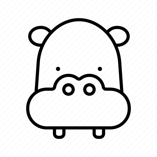 Animal, cartoon, face, head, hippo, wildlife icon - Download on Iconfinder