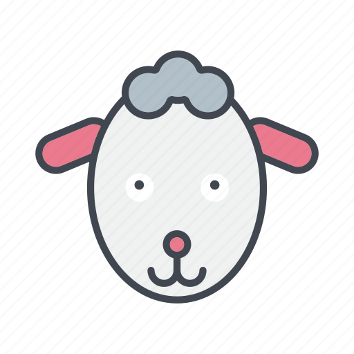 Animal, cartoon, cattle, face, head, lamb, sheep icon - Download on  Iconfinder