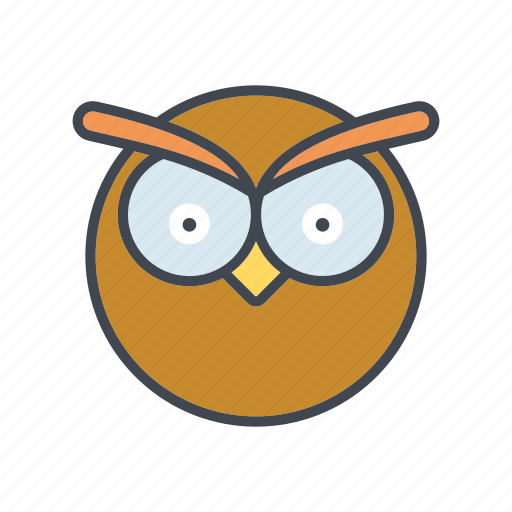 Animal, bird, cartoon, face, head, owl, wisdom icon - Download on Iconfinder