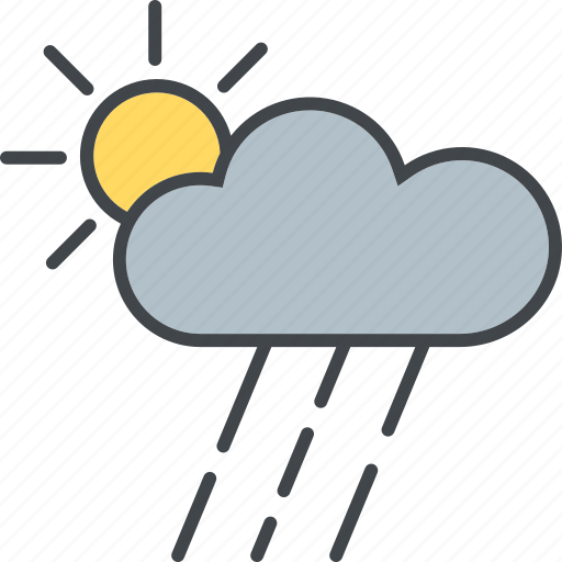 Autumn, cloud, fall, nature, rain, sun, weather icon - Download on Iconfinder