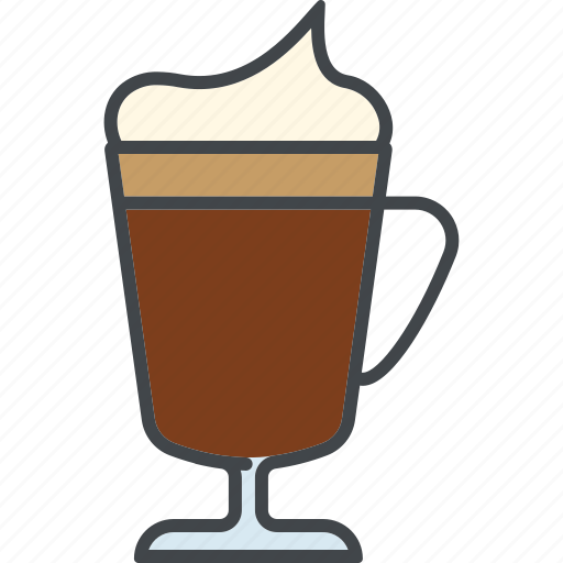 Barista, beverage, coffee, drink, glass, irish coffee icon - Download on Iconfinder