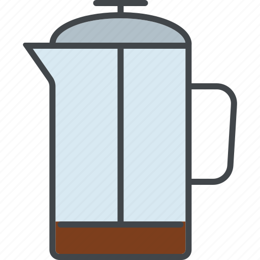 Barista, beverage, coffee, drink, french press, glassware icon - Download on Iconfinder