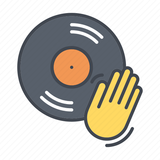 Dj, entertainment, media, music, record, scratching, vinyl icon - Download on Iconfinder