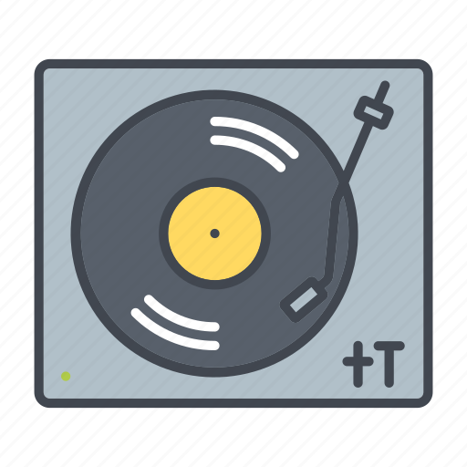 Device, entertainment, media, music, record, turntable, vinyl icon - Download on Iconfinder