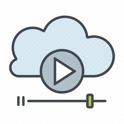 Cloud, entertainment, media, multimedia, streaming, video icon - Download on Iconfinder