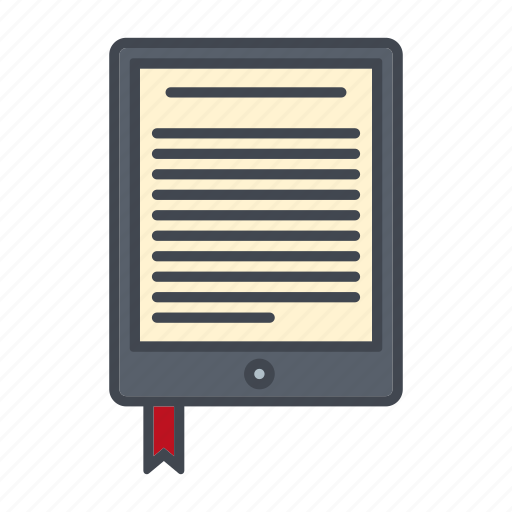 Bookmark, e-reader, ebook, entertainment, media, reader, tablet icon - Download on Iconfinder
