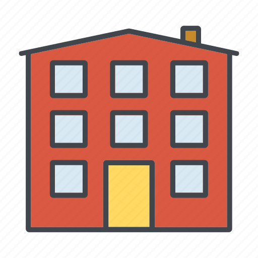 Apartment house, building, home, property, real estate, realty icon - Download on Iconfinder