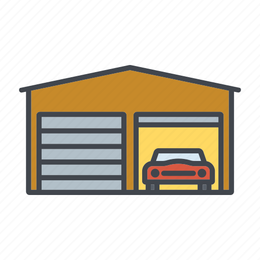 Building, car, garage, home, property, real estate, realty icon - Download on Iconfinder
