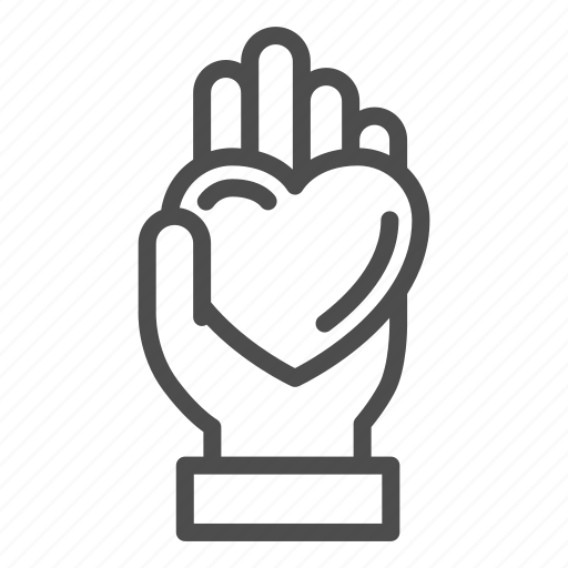 Hand, heart, love, palm, shape, finger, romantic icon - Download on Iconfinder