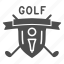 golf, ball, club, label, emblem, stick, ribbon 