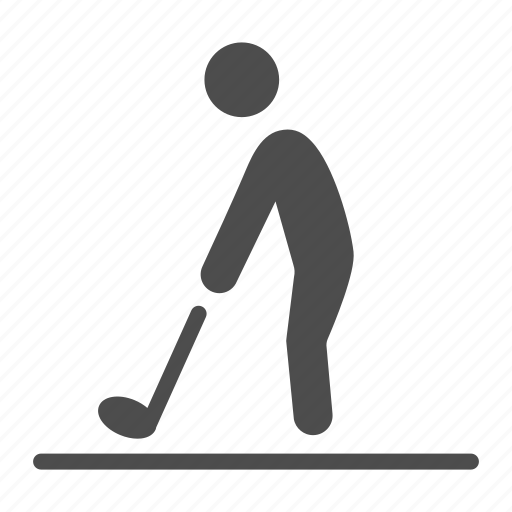 Golfer, golf, ball, human, stick, hitting icon - Download on Iconfinder