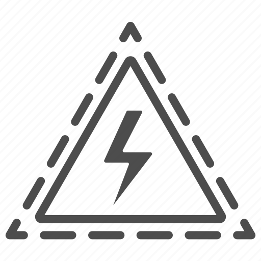 Electricity, triangle, lightning, danger, warning, energy, alert icon - Download on Iconfinder