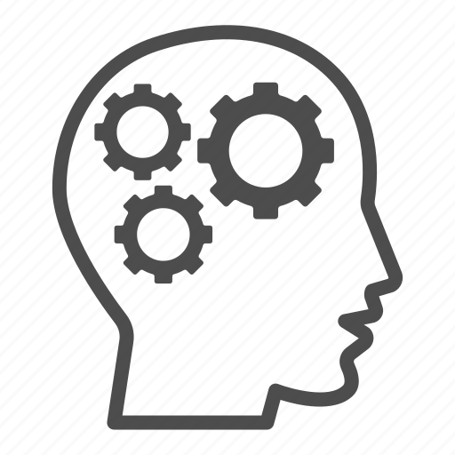 Head, human, gear, idea, mind, thinking icon - Download on Iconfinder